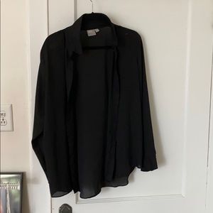 ASOS Sheer Black Buttondown